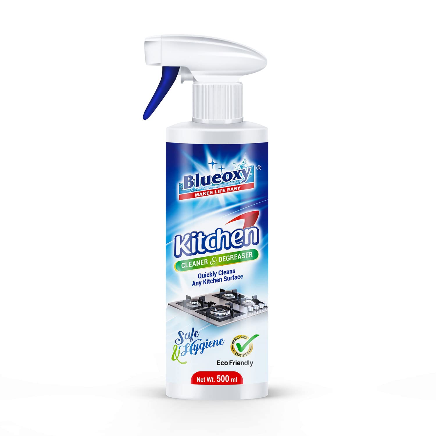 **Blueoxy Professional Kitchen Cleaner & Degreaser - Concentrated All-Purpose Formula (500ml) | Fast & Safe Cleaning for Stovetops, Countertops, Ovens & More | Food-Safe, Non-Toxic | Ideal for Restaurants & Home Kitchens**