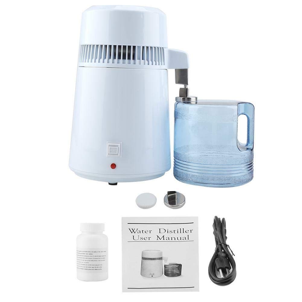 Alkita 750W Portable Water Distiller - 4L Pure Water Filter System for Home, Medical & Emergency Use - 110V/220V Dual Voltage - Perfect for Drinking, Baby Formula & Camping