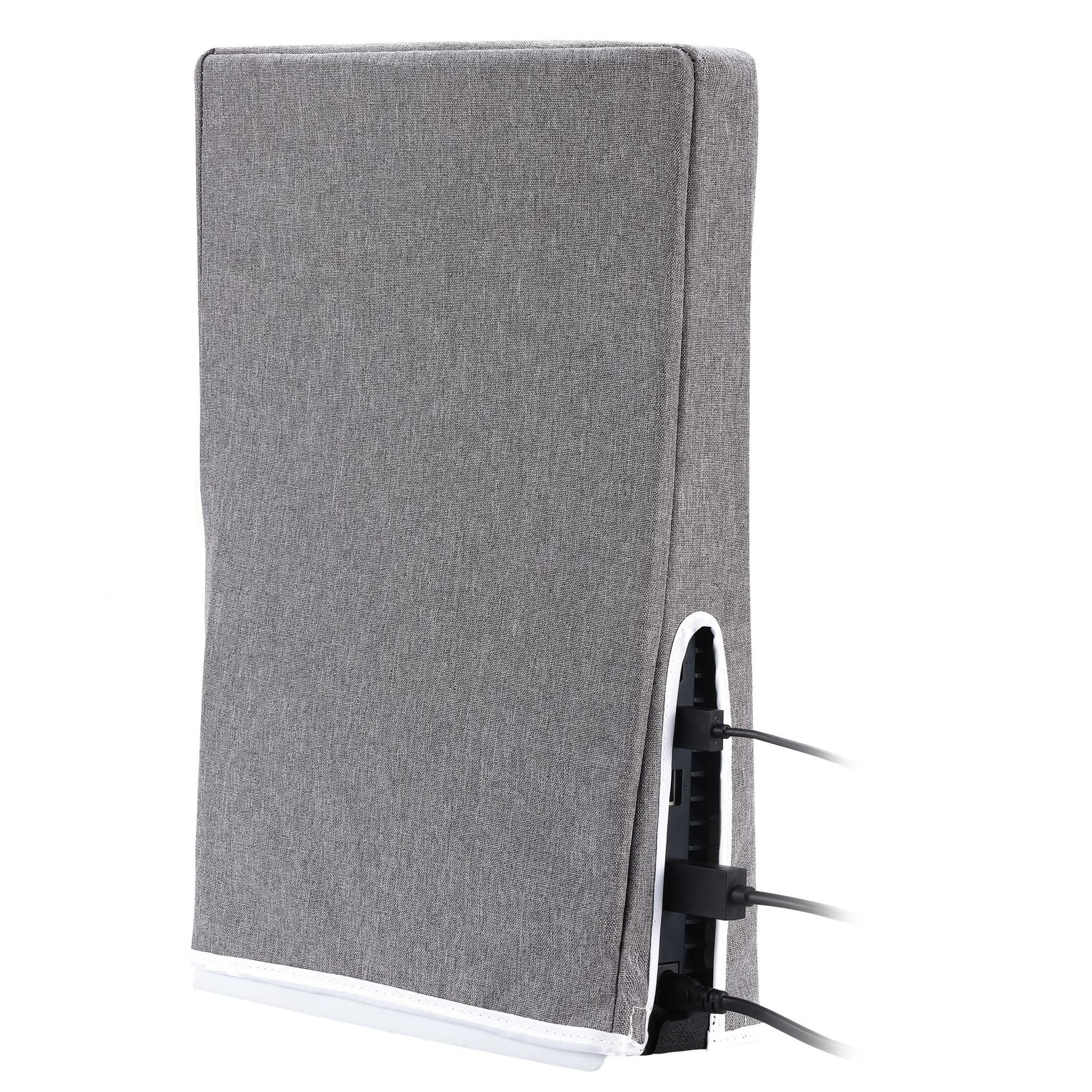 PS5 Slim Dust Cover & Anti-Scratch Protector - Vertical Stand for PlayStation 5 Slim Console (Gray) - Perfect for Gaming Setup & Display Protection