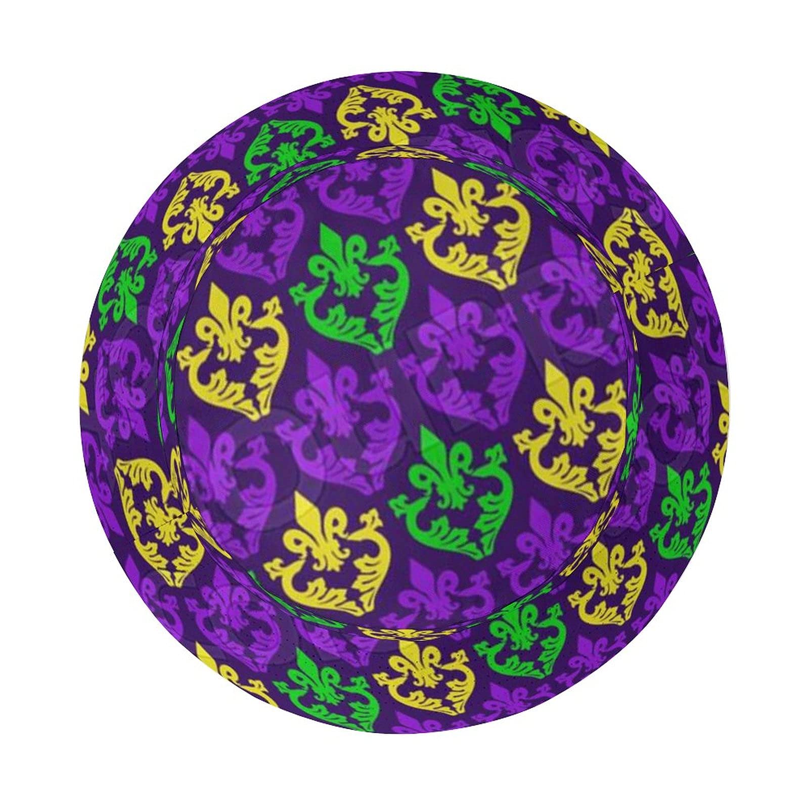 Stylish Mardi Gras Pattern Bucket Hat - UV Protection Summer Beach Hat for Men & Women - Perfect for Festivals, Vacations and Outdoor Activities