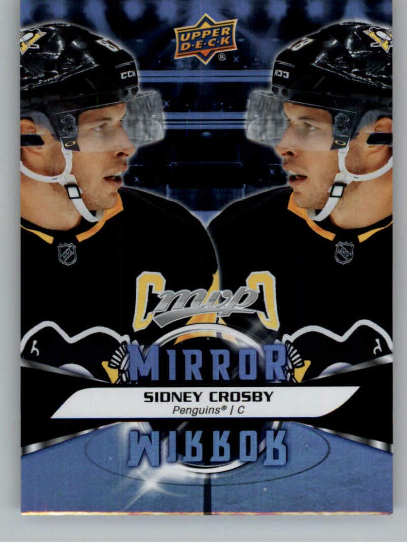 2020-21 Upper Deck MVP Mirror Mirror #MM-4 Sidney Crosby Pittsburgh Penguins NHL Hockey Trading Card - Rare Collectible for Sports Memorabilia Fans & Card Collectors - Perfect for Display, Gifts, and Investment