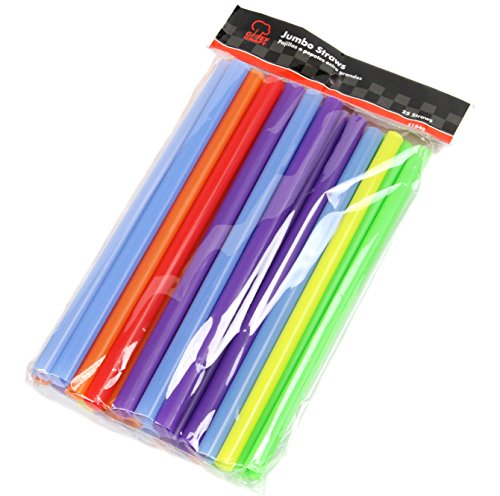 Colorful Jumbo Smoothie Drinking Straws - 25 Pack | Reusable & BPA-Free | Perfect for Smoothies, Milkshakes, and Party Drinks