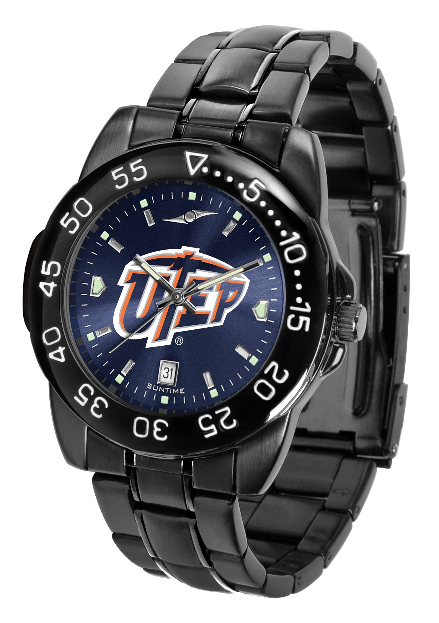 SunTime Texas El Paso Miners Fantomsport Anochrome Men's Team Logo Watch - Stylish Sports Watch for UTEP Fans, Game Day Accessories & Collector's Item