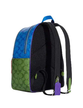 Coach Court Backpack in Blocked Signature Canvas - Stylish & Durable Laptop Backpack for Women & Men - Perfect for Work, School & Travel