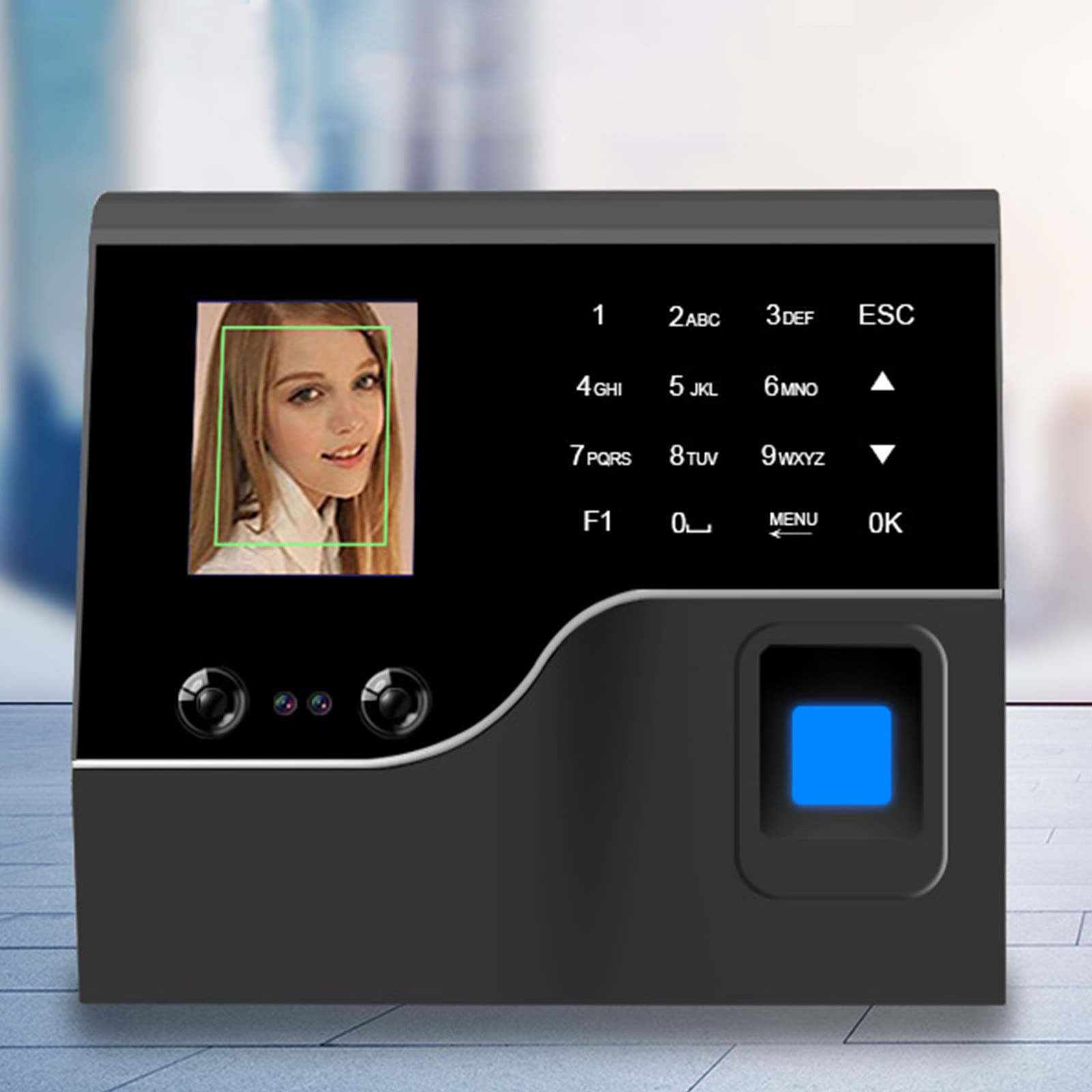 Employee Time Clock Machine with Facial Recognition - Automatic Attendance Tracking & Hours Calculation for Businesses | Ideal for Offices, Retail Stores & Workplaces