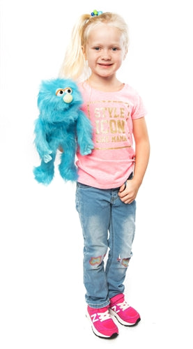 Marley Blue Monster Small 36cm Hand Puppet (Code 40) - Interactive Puppet Toy for Kids Storytelling, Role Play & Educational Fun
