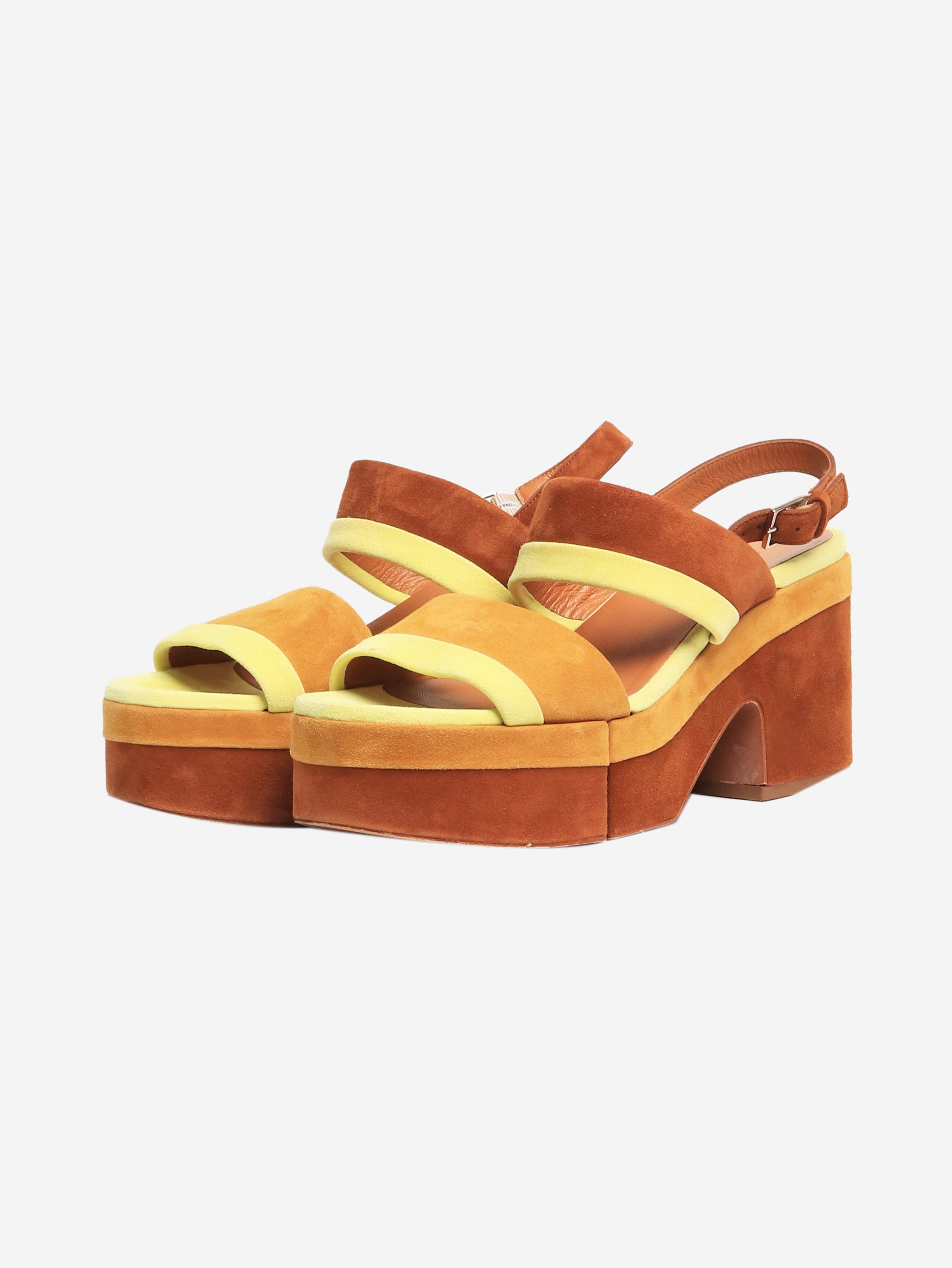 Brown Suede Platform Sandal Heels Women's Size EU 40 (US 9) - Comfortable Summer Wedge Sandals for Beach, Party & Casual Outfits