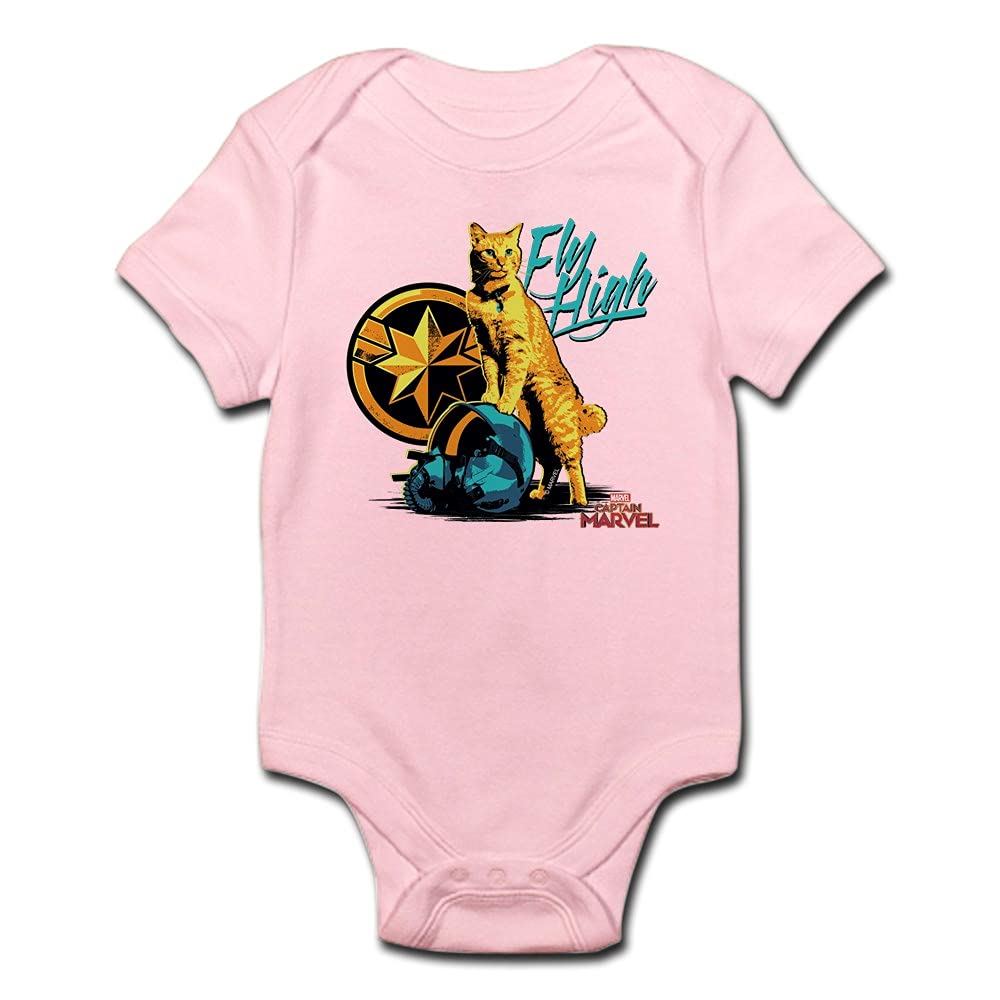 Captain Marvel Goose Fly High Baby Bodysuit - Cute Superhero Outfit for Infants & Toddlers - Perfect for Playtime, Dress-Up & Superhero-Themed Parties