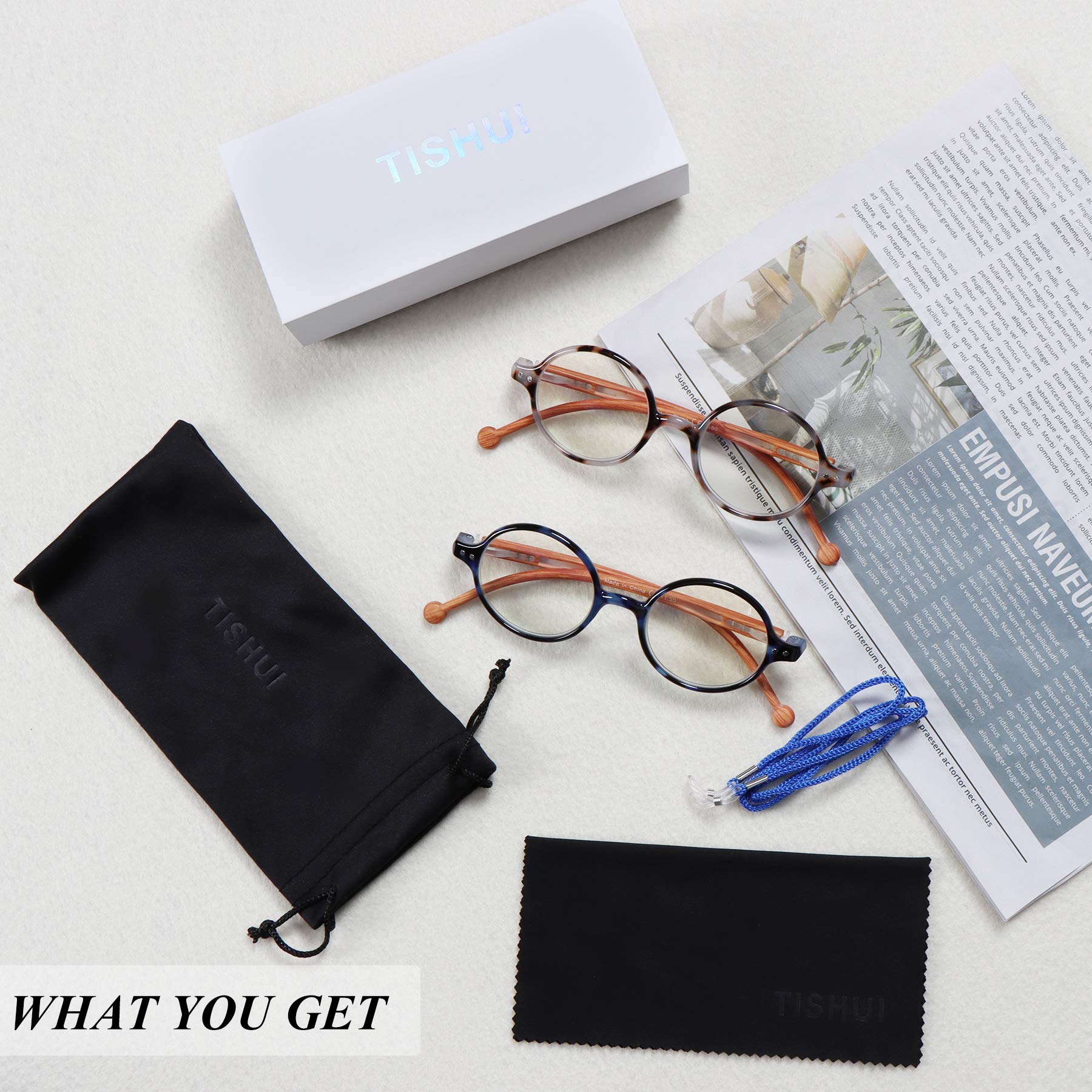 Blue Light Blocking Round Reading Glasses for Women & Men – Ultra Lightweight Unisex Circular Readers with Anti-Glare – Perfect for Computer Work, Reading & Screen Time