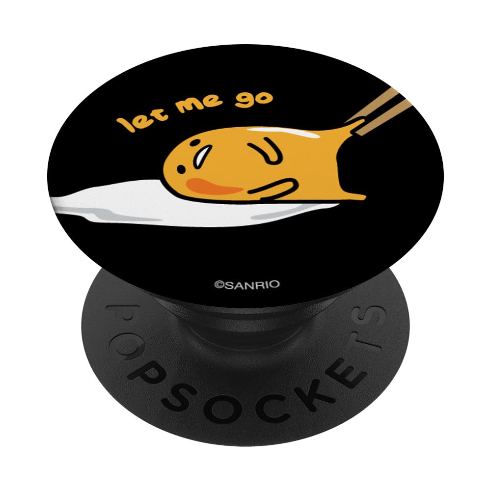 Gudetama The Lazy Egg Let Me Go PopSockets Adhesive PopGrip - Cute Phone Grip Stand for iPhone, Samsung & Smartphones - Perfect for Anime Fans, Kawaii Lovers & Daily Use
