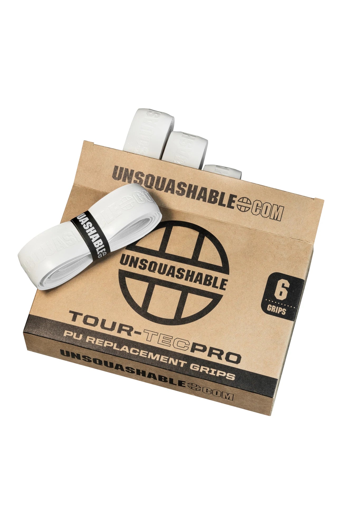UNSQUASHABLE TOUR TEC PRO PU Replacement Grip - 6 Pack | High-Performance Squash Racquet Grip for Enhanced Control & Comfort | Perfect for Competitive Players & Training Sessions