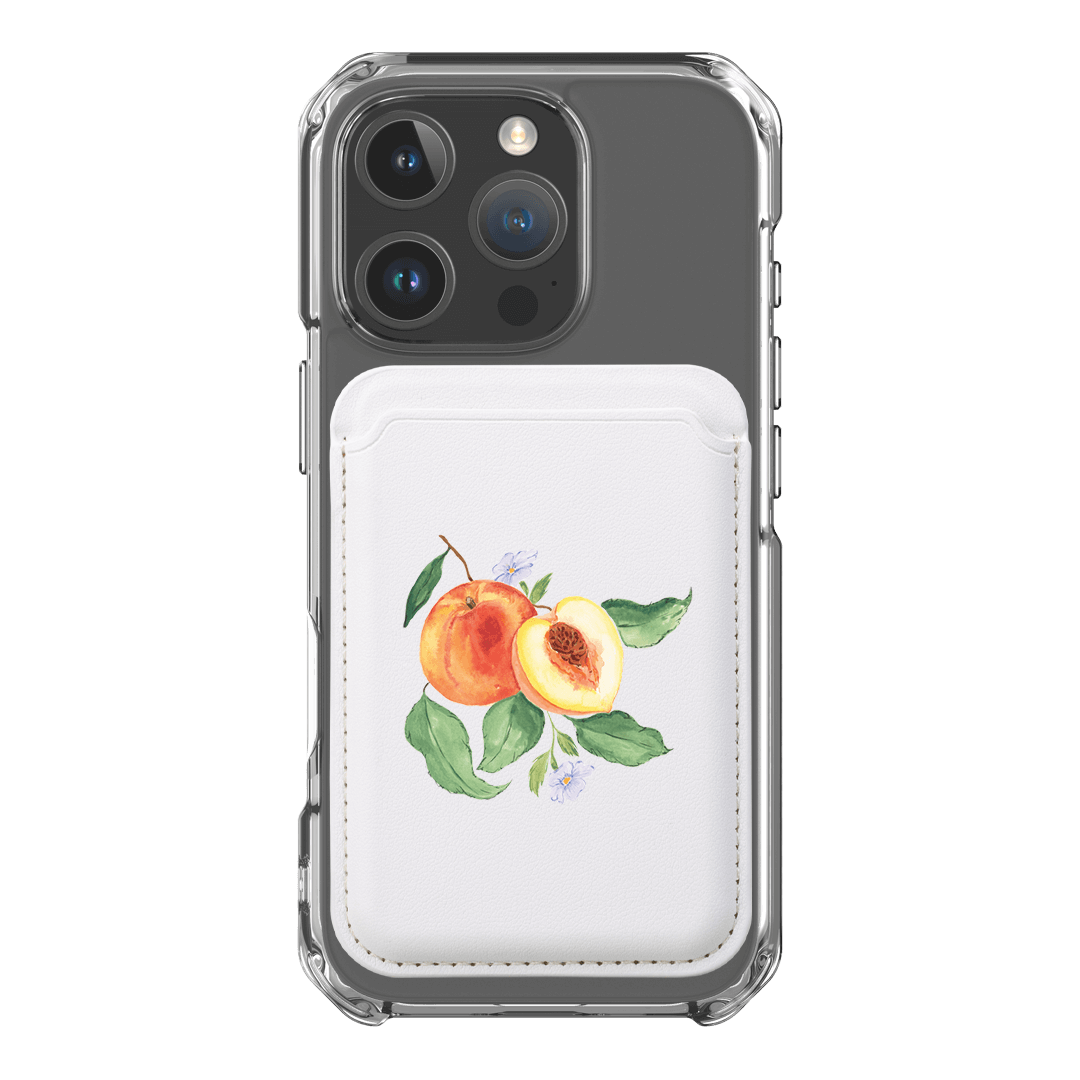 Peach Blossom MagSafe Wallet for iPhone - Slim Magnetic Card Holder with RFID Protection | Perfect for Travel, Shopping & Everyday Use