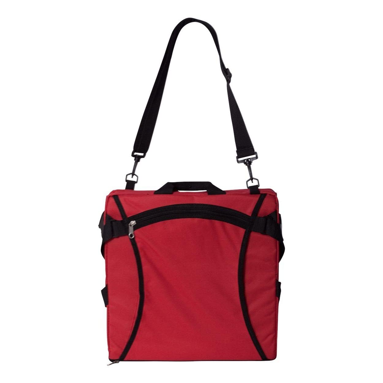 Liberty Bags Stadium Seat Cushion - Portable Bleacher Pad with Back Support for Football, Baseball, Concerts & Outdoor Events (Oversized, Red) - Perfect for Tailgating, Picnics & Sporting Events
