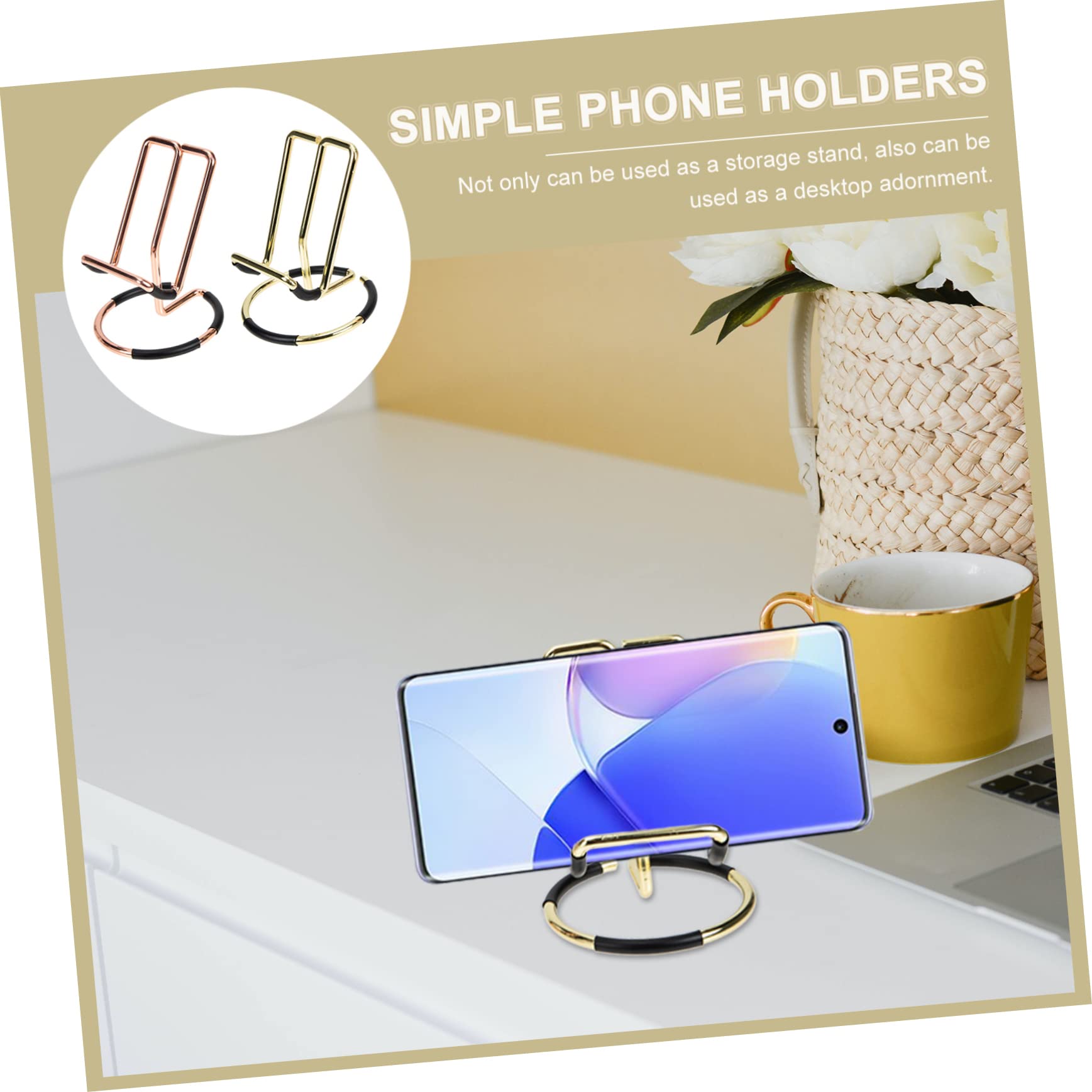 8-Piece Universal Phone & Tablet Stand Set - Durable Iron Desk Holder for iPhone, Samsung, iPad - Perfect for Home Office, Video Calls, and Hands-Free Viewing