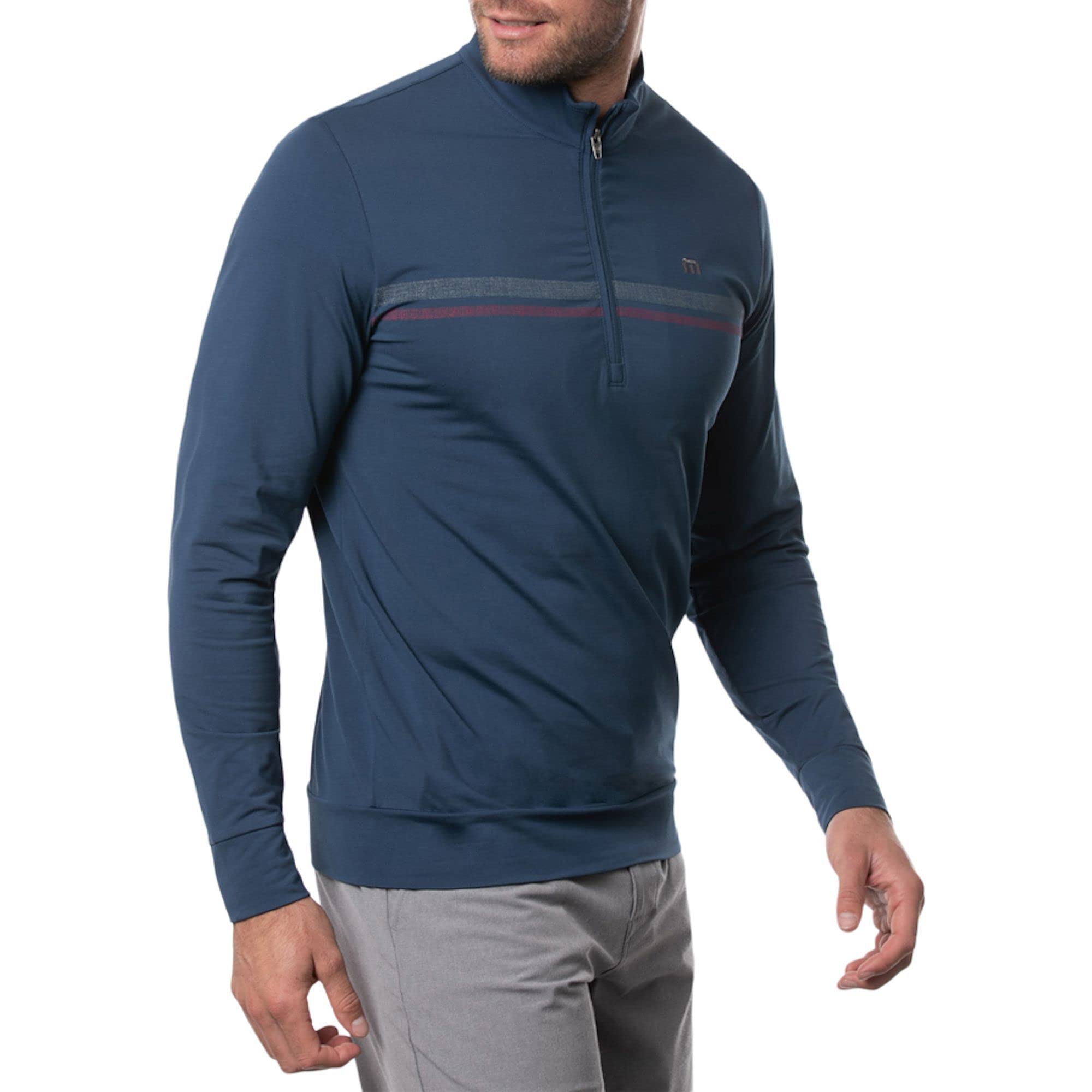 TravisMathew Men's Lightweight Quarter-Zip Pullover Jacket - Breathable Golf & Casual Wear for Outdoor Activities