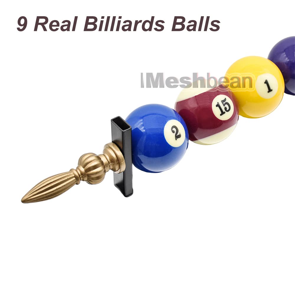 iMeshbean Pool Table Light - 7' to 8' Billiard Table Lighting Fixture with 3 Lamp Shades, Real Billiard Ball Design for Game Rooms, Bars & Cafes - Perfect for Kitchen Islands & Home Entertainment Spaces