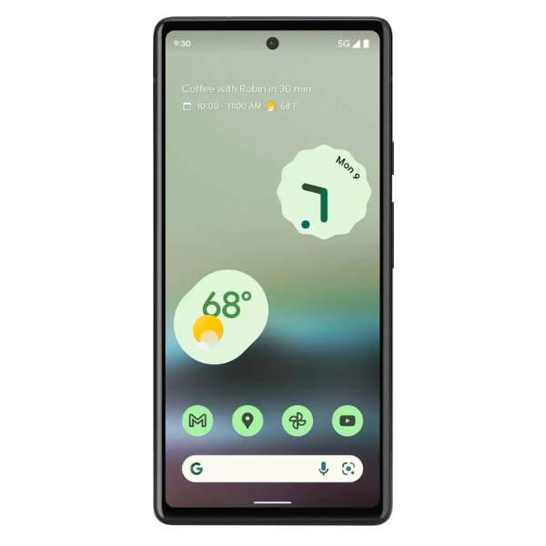 Google Pixel 6a Unlocked Smartphone - 128GB Storage, Chalk Color - Perfect for Travel, Photography & Everyday Use