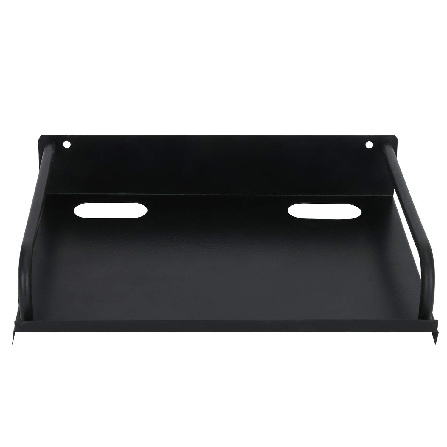 Roshani Stylish Pack of 2 Cast Iron Wall Shelf - Set Top Box Stand, DTH Stand & WiFi Router Stand in Black | Ideal for All Types of Set Top Boxes | Perfect for Living Room, Bedroom & Office Organization