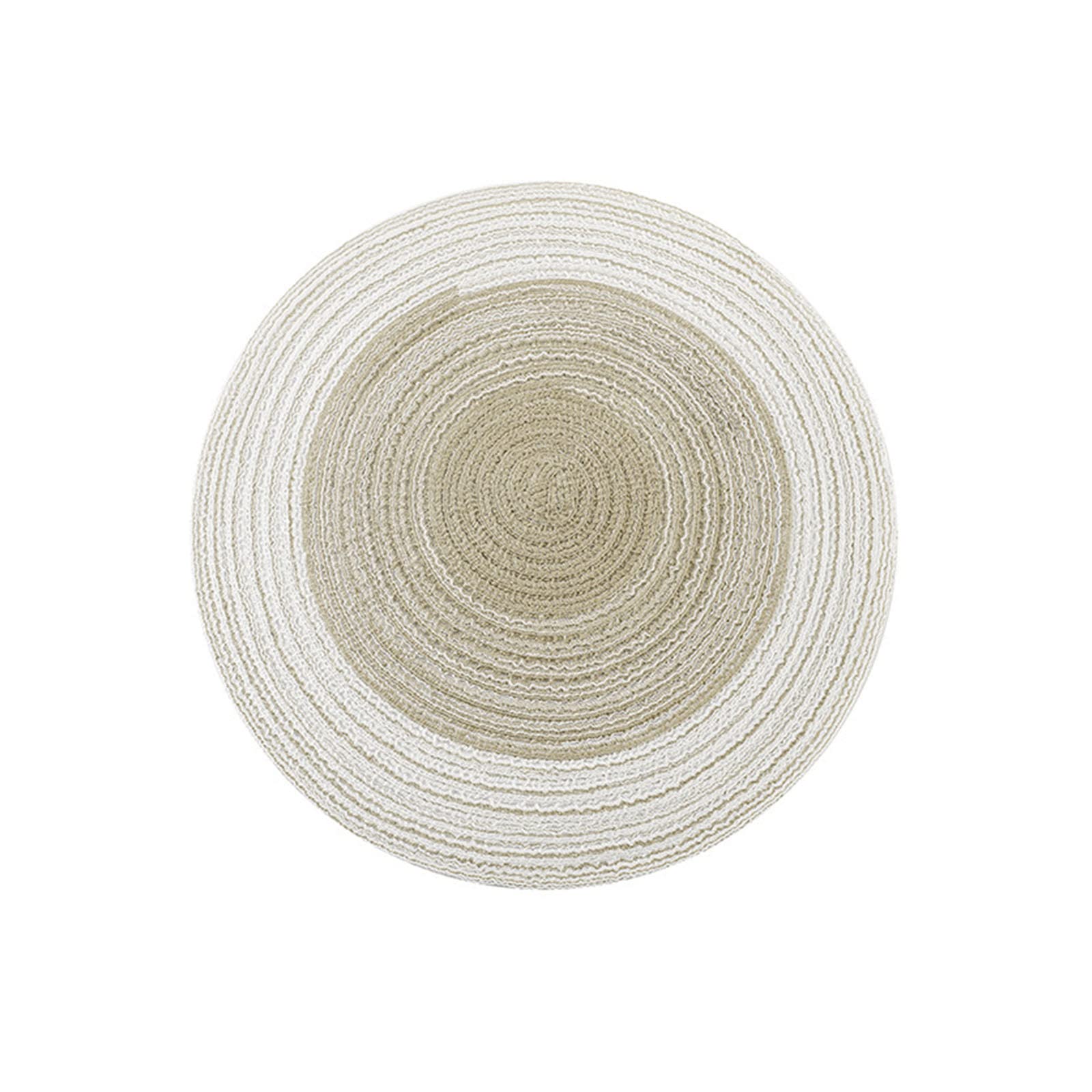 Round Insulation Placemat - Heat Resistant Table Mat for Dining, Bowls & Tea - Nordic Western Style Home Decor - Beige Circle Table Mats (Set of 1) - Perfect for Dinner Parties, Coffee Shops & Kitchen Use