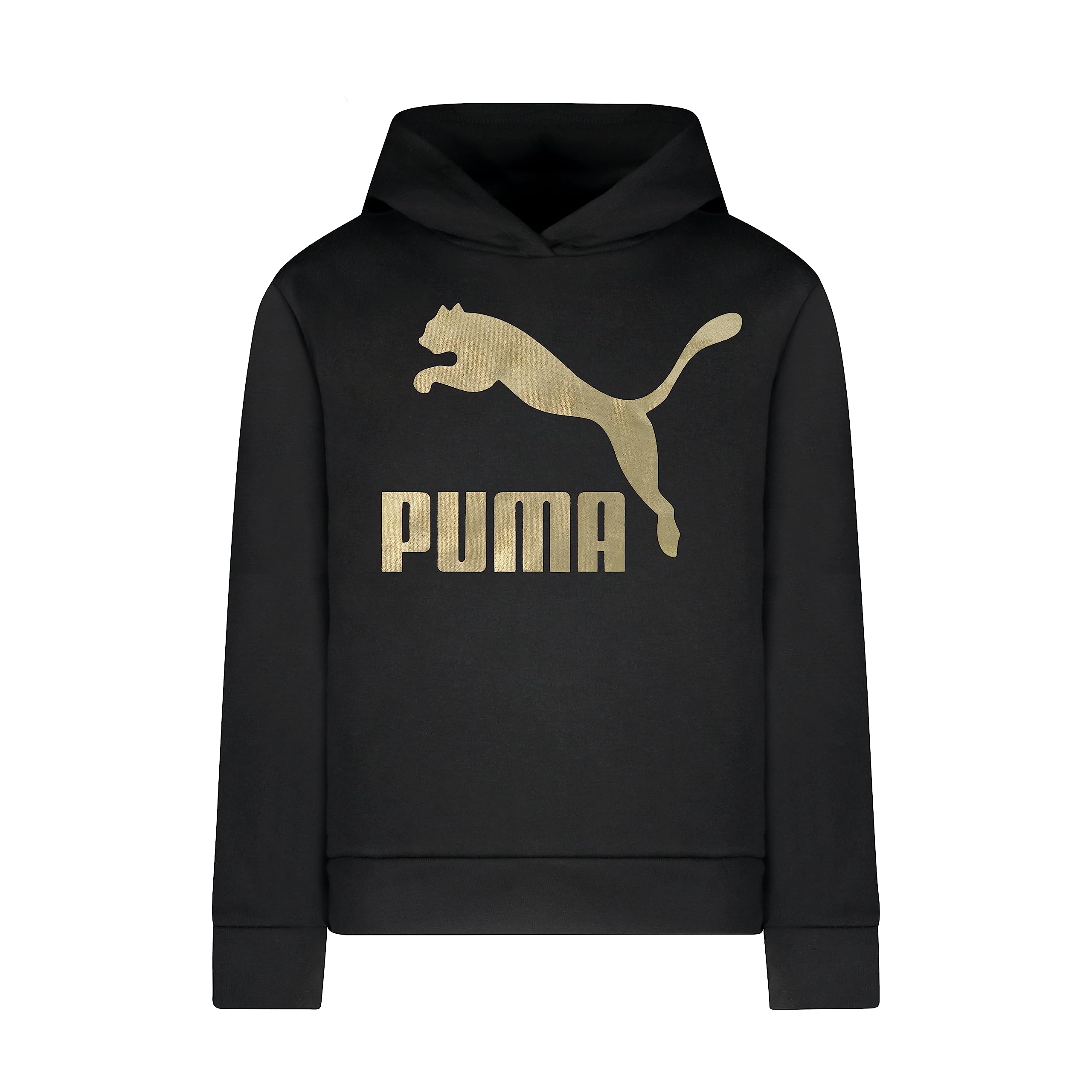 PUMA Girls' Core Logo Fleece Pullover Hoodie - Soft Warm Winter Hooded Sweatshirt for Kids & Teens - Perfect for School, Sports & Outdoor Activities