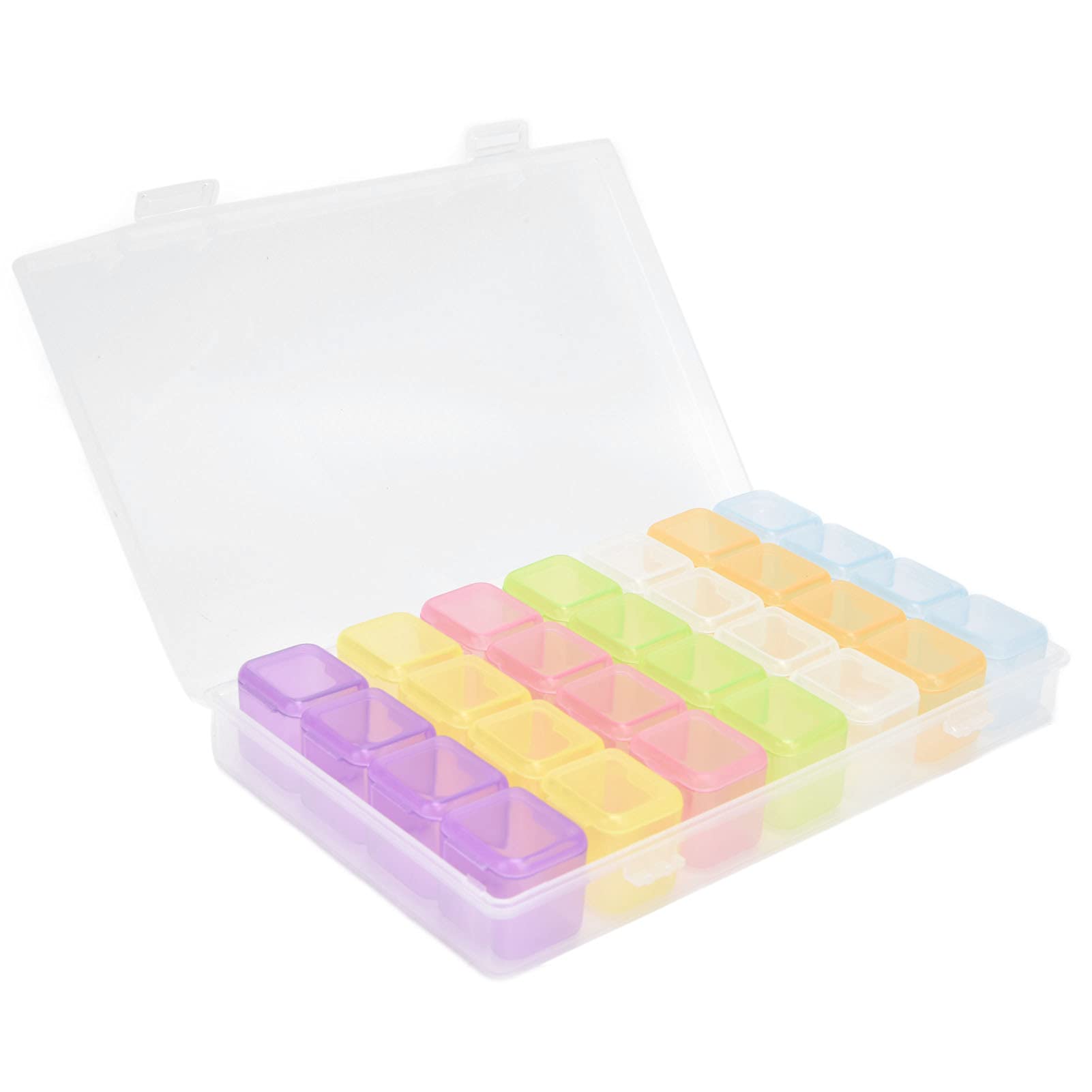 Shanrya Clear Plastic Storage Box - Multifunctional Jewelry Organizer for Necklaces, Earrings, Medicines | Portable & Durable | Perfect for Travel, Home & Office Organization (Color Options)