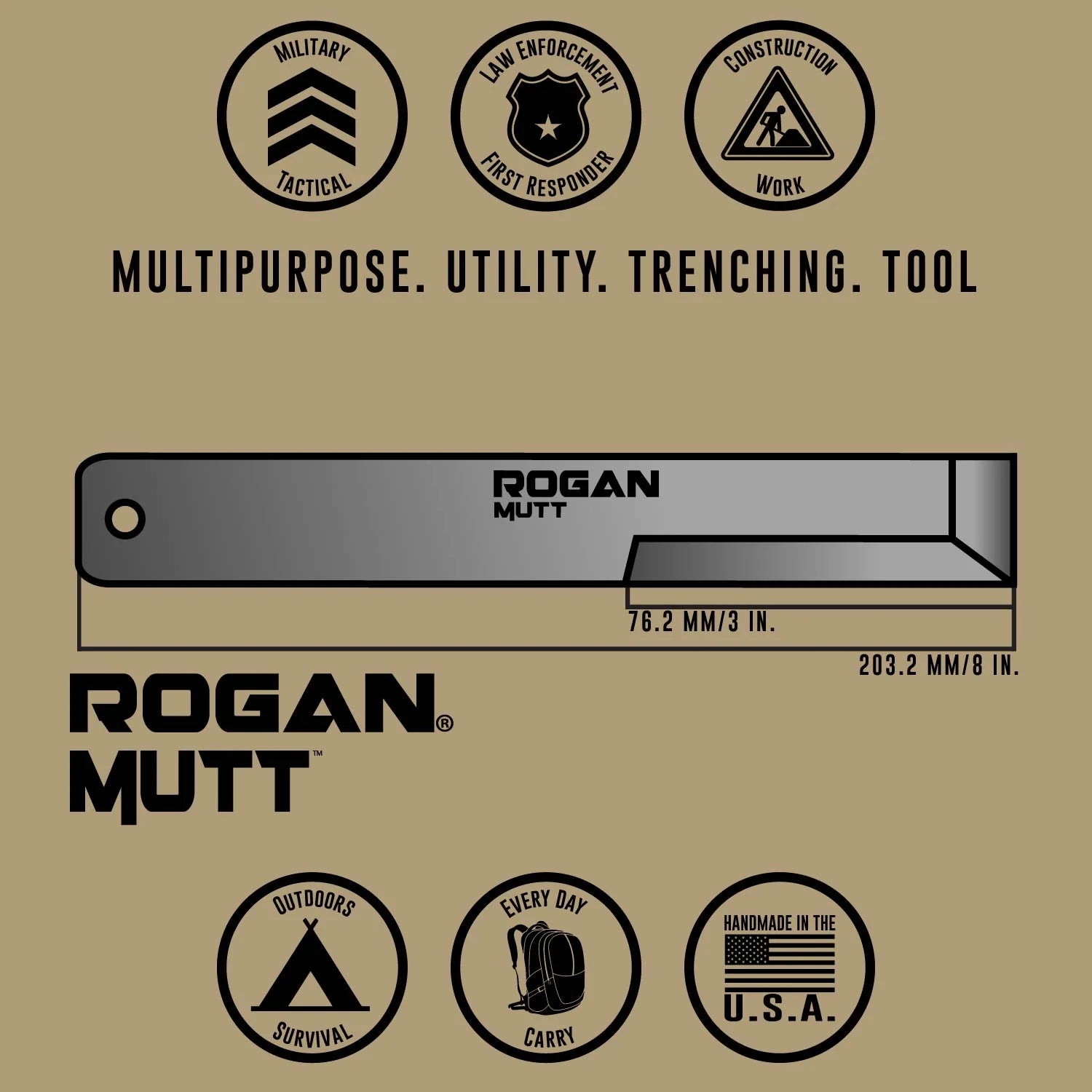 MUTT FOREMAN Pry Bar - Heavy Duty Demolition Tool for Construction, Woodworking & Home Repair - Perfect for Removing Nails, Splitting Wood & Prying Open Crates