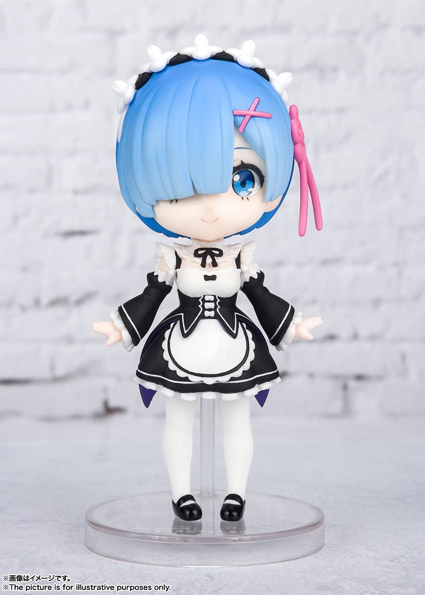 TAMASHII NATIONS Re:Zero Starting Life in Another World 2nd Season REM Bandai Spirits Figuarts Mini Anime Figure - Collectible Gift for Fans, Home & Office Display
