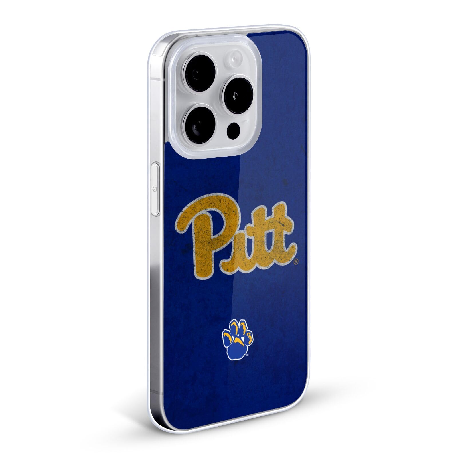 Officially Licensed University of Pittsburgh Distressed Soft Gel Phone Case for Apple iPhone 12 & iPhone 12 Pro - Durable Protective Cover for School Spirit & Everyday Use