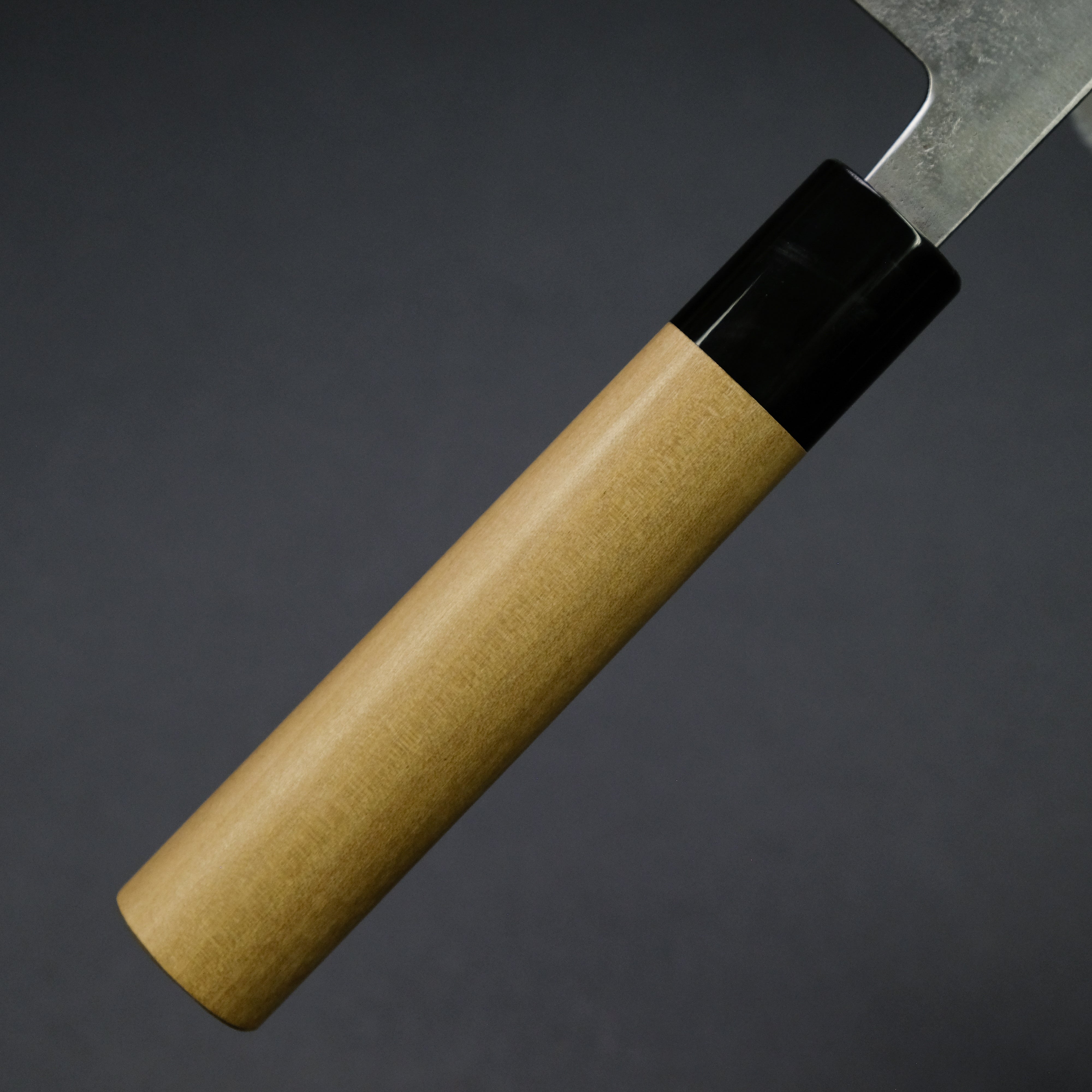 Premium Japanese Nakiri Knife 165mm - Morihei Hisamoto Blue Super Tsuchime Stainless Clad with Ho Wood Handle - Professional Chef Knife for Vegetable Chopping, Slicing & Food Prep in Kitchen