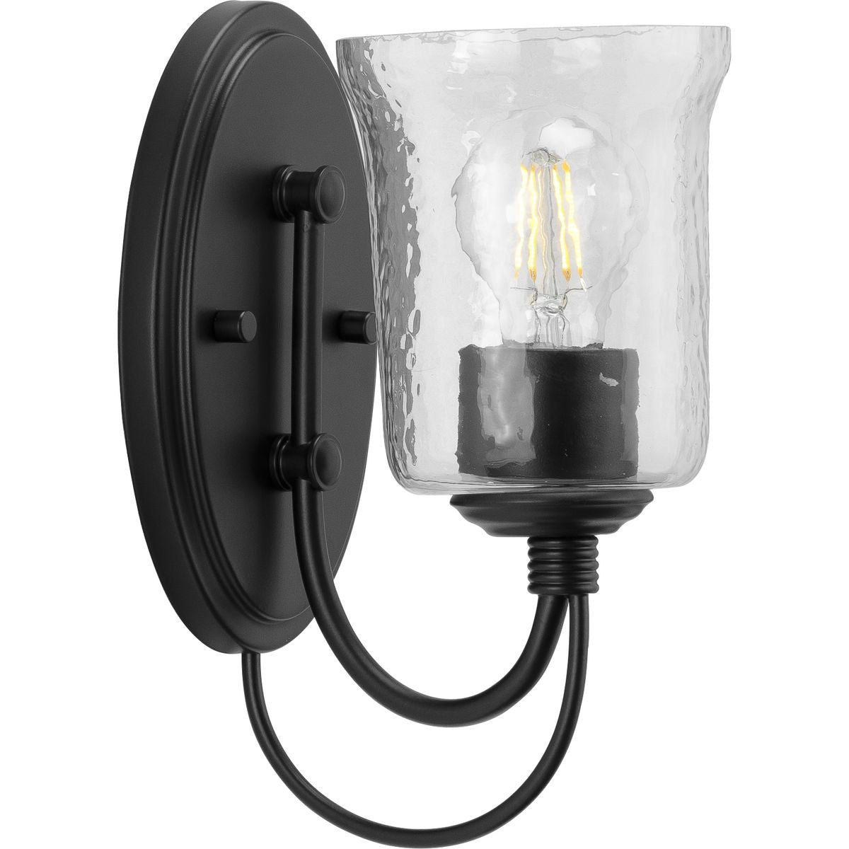 Bowman Collection Clear Chiseled Glass Bathroom Vanity Light - Modern One Light Fixture for Bathroom Mirror Lighting, Perfect for Home Decor and Renovation
