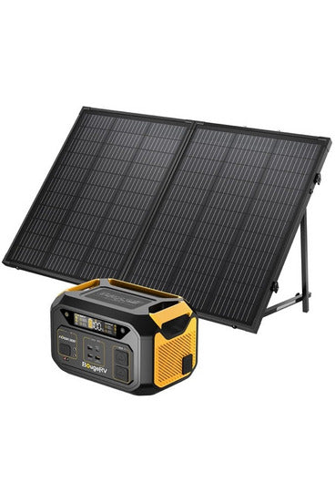 BougeRV Flash300 286Wh Portable Power Station with 130W Solar Panel Kit - Perfect for Camping, RV Trips & Emergency Power Outages