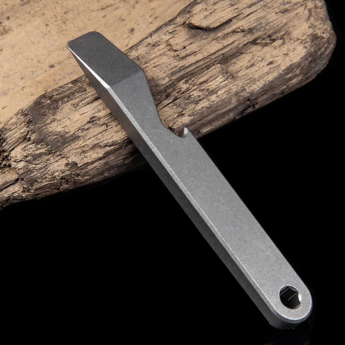 Premium Titanium Alloy EDC Crowbar Tool - Multifunctional Outdoor Camping Gear with Bottle Opener | Perfect for Survival Kits, Hiking, Emergency Situations & Everyday Carry Essentials