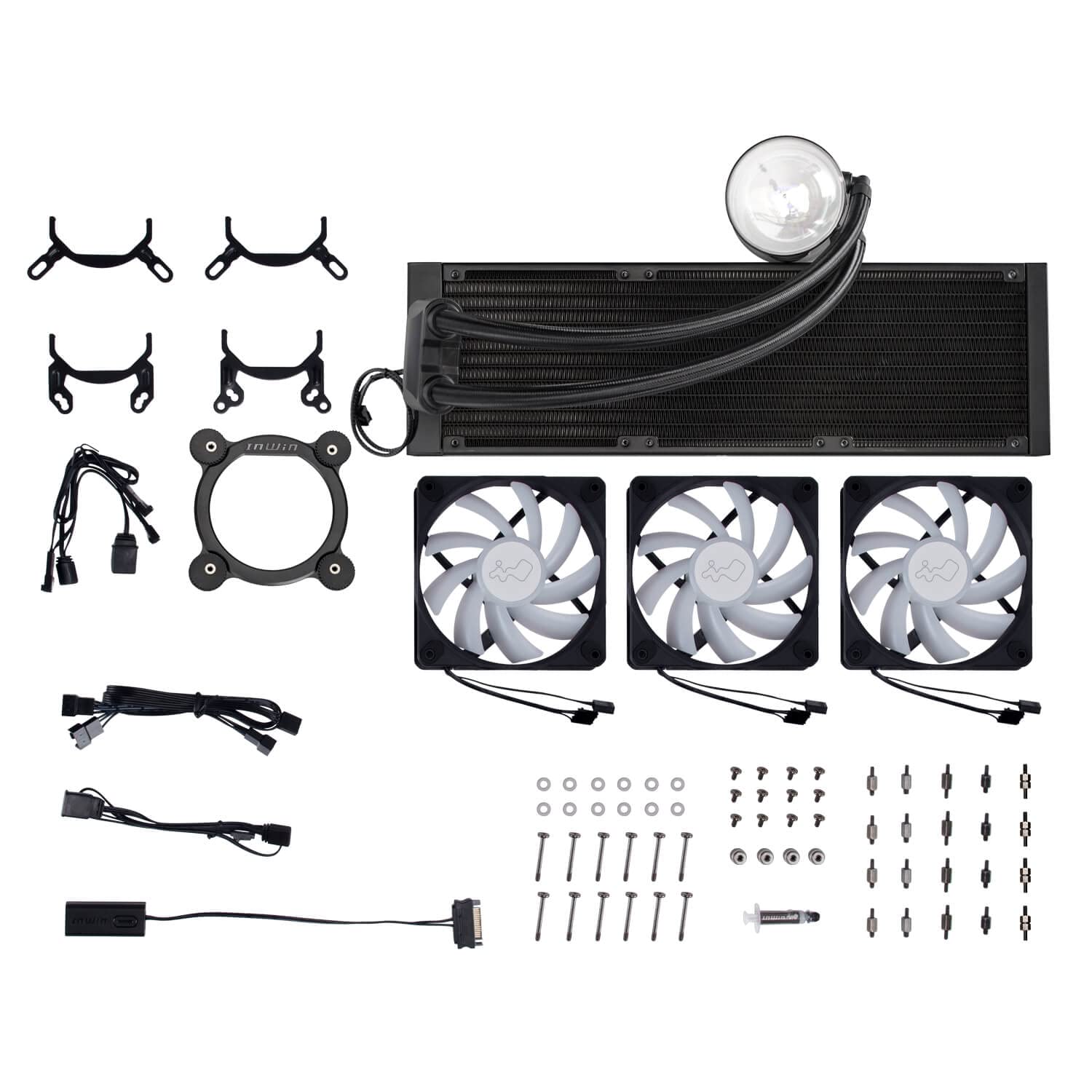 InWin NR36 360mm RGB AIO Liquid CPU Cooler - High Performance Cooling for Gaming PCs & Workstations - Black (IW-LC-NR36) | Perfect for Overclocking, Streaming & Intensive Gaming Setups