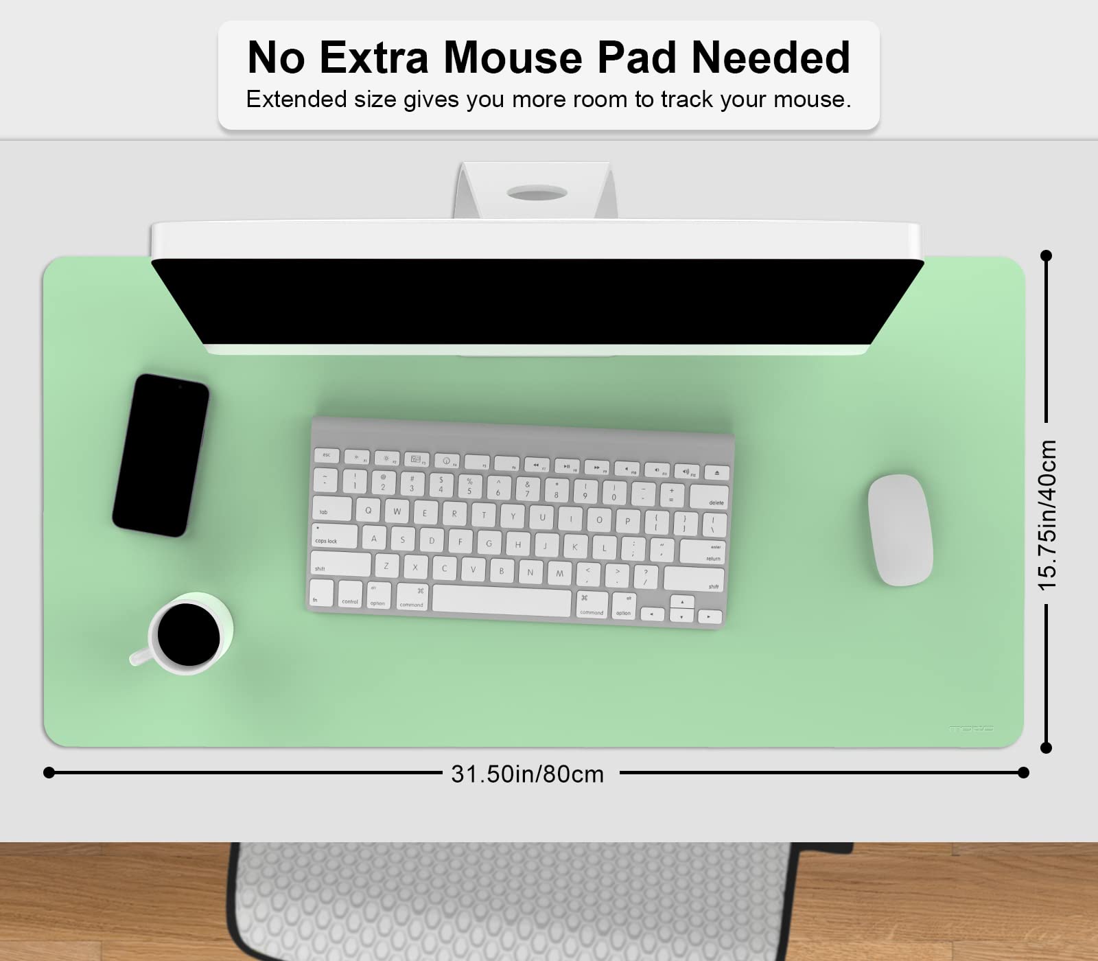 Premium MoKo Dual-Sided Leather Desk Mat - Waterproof Office Desk Pad (31.5