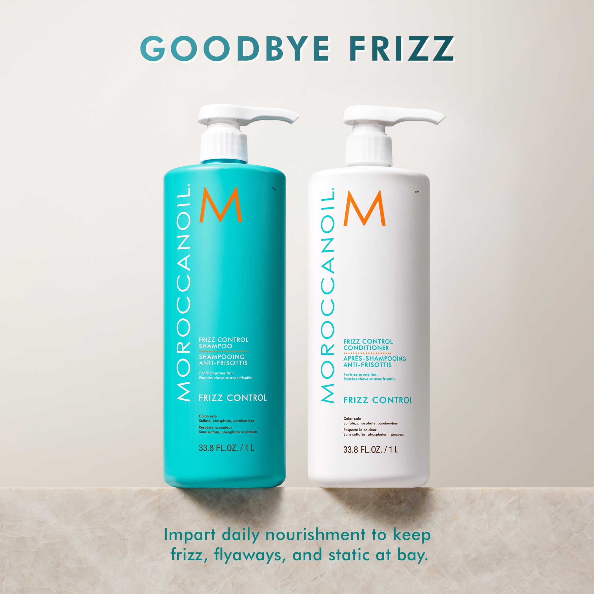 Moroccanoil Frizz Control Conditioner for Smooth & Shiny Hair - Hydrating & Nourishing Hair Treatment for Dry, Damaged & Curly Hair - Perfect for Daily Use & Salon-Quality Results