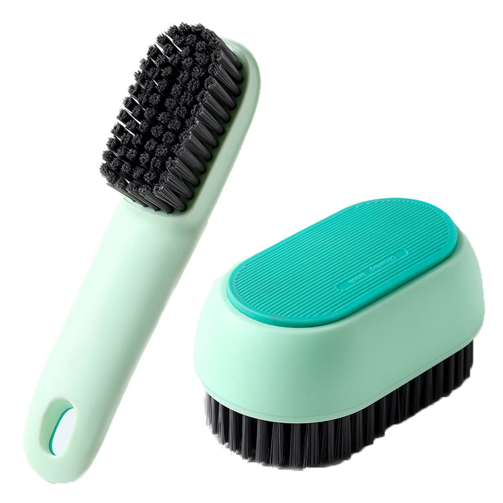 Premium Shoe Cleaning Brush Set (2 Pack) - Soft Bristle Sneaker & Laundry Brush with Ergonomic Handle - Gentle Non-Scratch Cleaning for Shoes, Boots & Delicate Fabrics - Perfect for Sneakerheads, Athletes & Home Cleaning