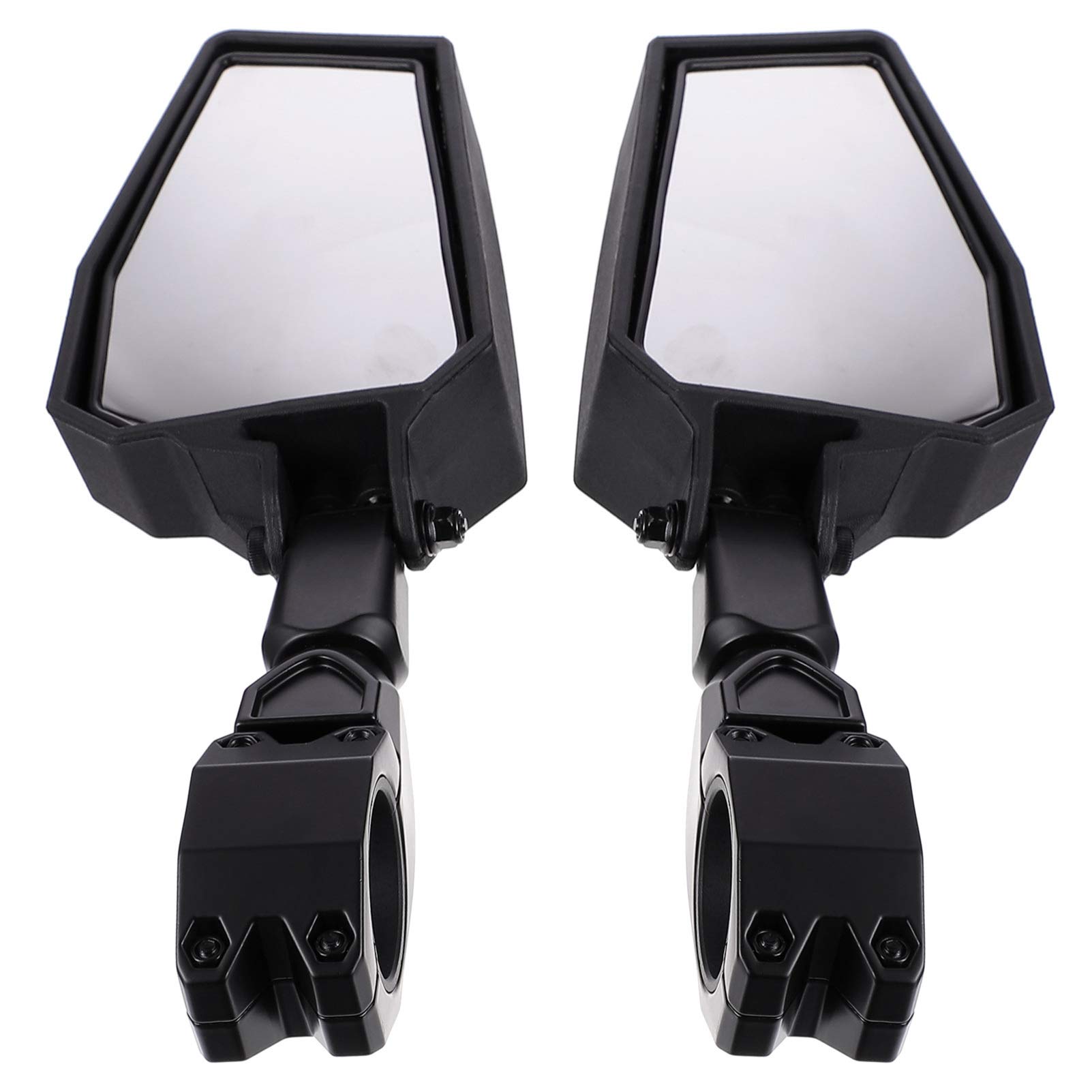 BESPORTBLE 2-Pack UTV ATV Motorcycle Handlebar Mirrors - 1.75 Inch Diameter Rear View Side Mirrors Replacement for Off-Road Vehicles - Perfect for Trail Riding, Dirt Biking & Adventure Sports