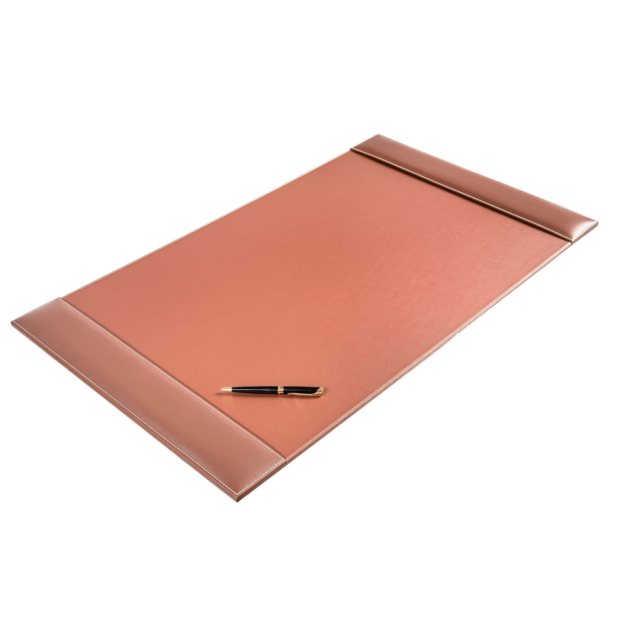 Premium Dacasso Leather Desk Pad 34x20 Inches - Rustic Brown Office Desk Blotter for Writing, Mouse & Keyboard - Perfect for Home Office, Study & Executive Workspaces