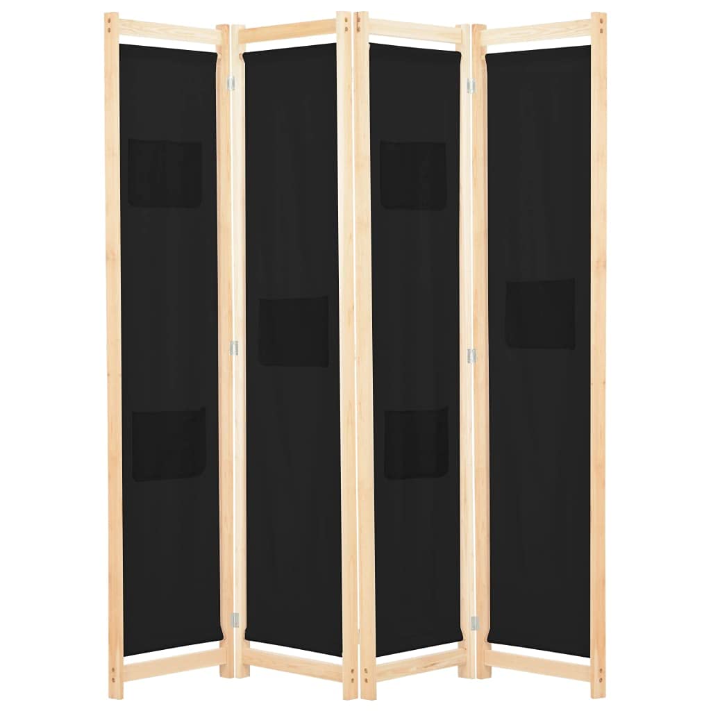 4-Panel Folding Room Divider Screen - 62.9