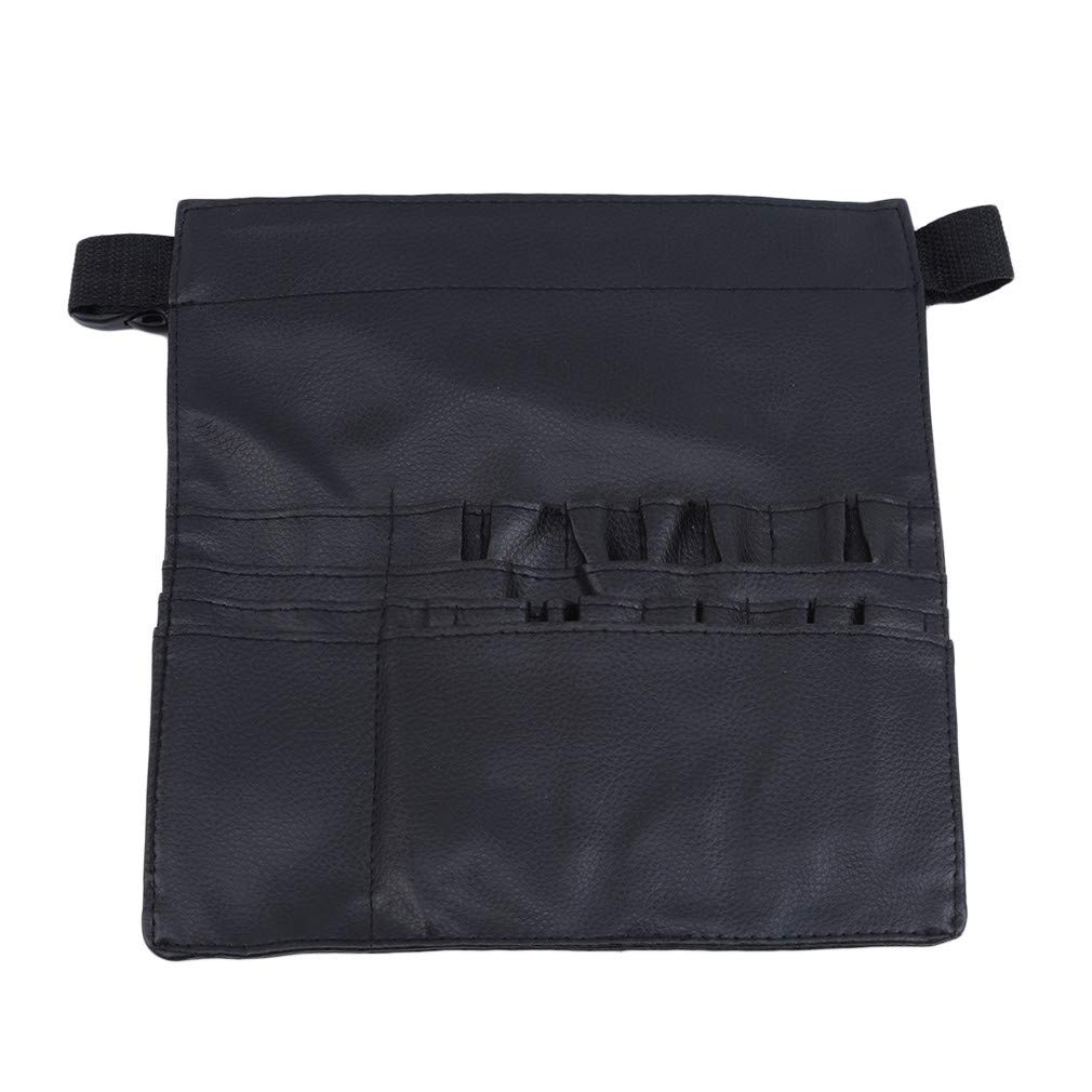 Professional NIKOLay Makeup Brush Bag with Adjustable Artist Belt Strap - PU Leather Cosmetic Organizer with Multiple Pockets for Brushes & Beauty Tools - Perfect for Travel, Salon, Makeup Artists & On-the-Go Touch Ups