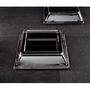 Koyal 9.5-Inch Clear Square Dome Lids - Pack of 120 | Perfect for Bakery, Catering & Food Storage | Disposable Plastic Cake Covers for Parties, Events & Commercial Use