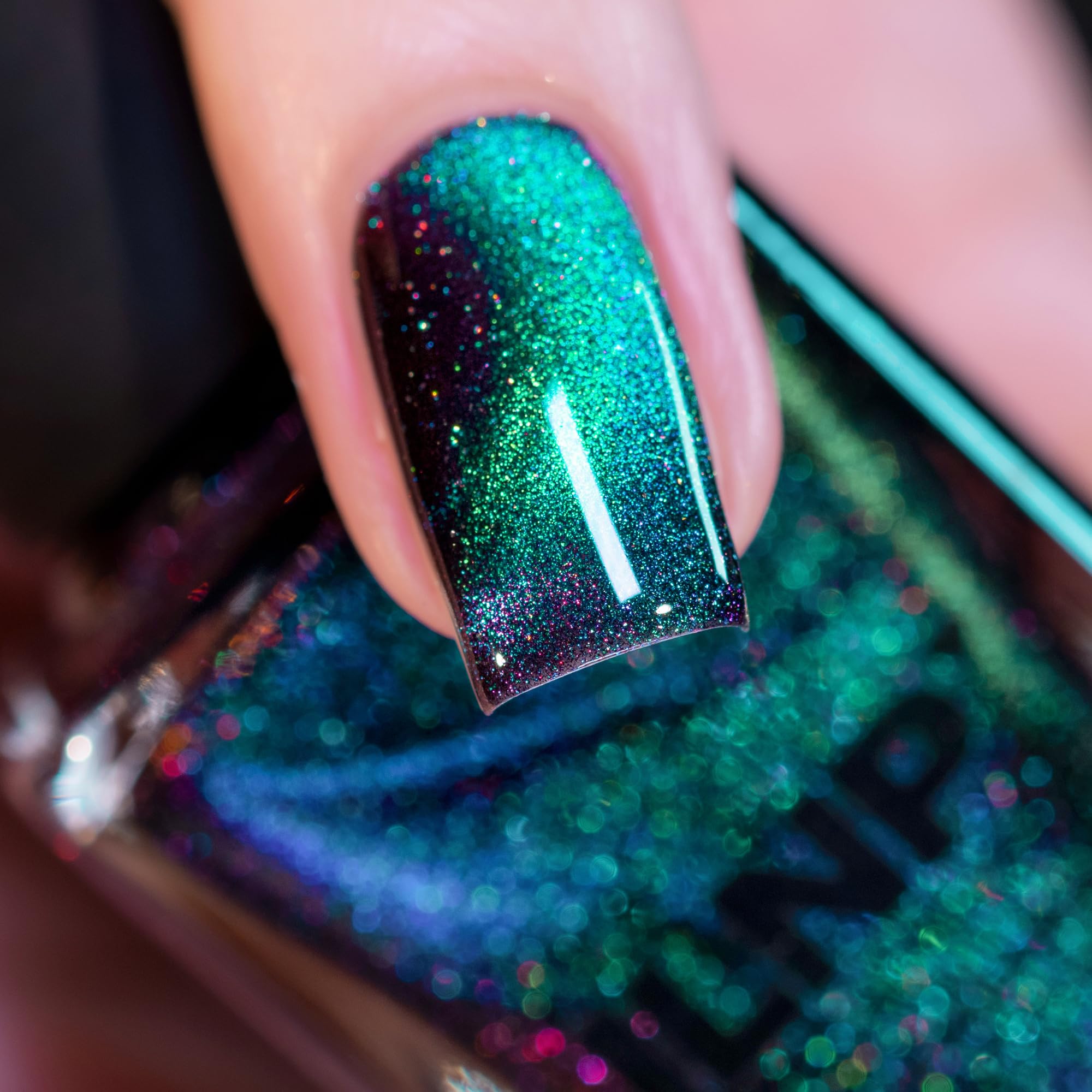 ILNP Deep Space - Teal to Purple Magnetic Holographic Nail Polish | Long-Lasting Chip-Resistant Formula | Perfect for Parties, Weddings & Special Occasions