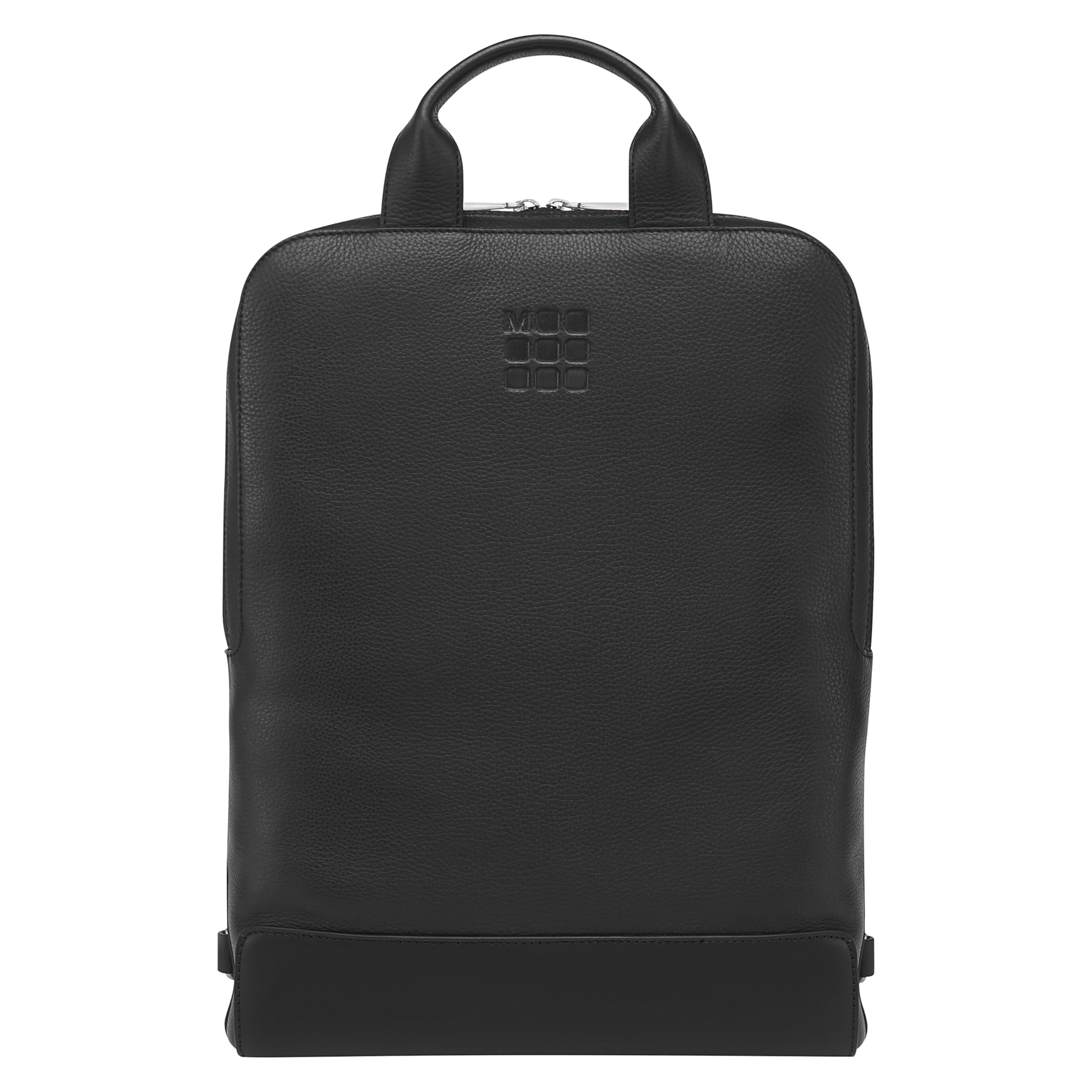 Premium Moleskine Classic Leather Laptop Bag - Vertical Business Backpack for 15