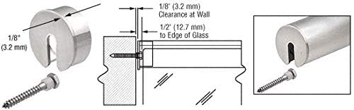CRL GR25SECBS Brushed Stainless Steel End Cap for 2-1/2
