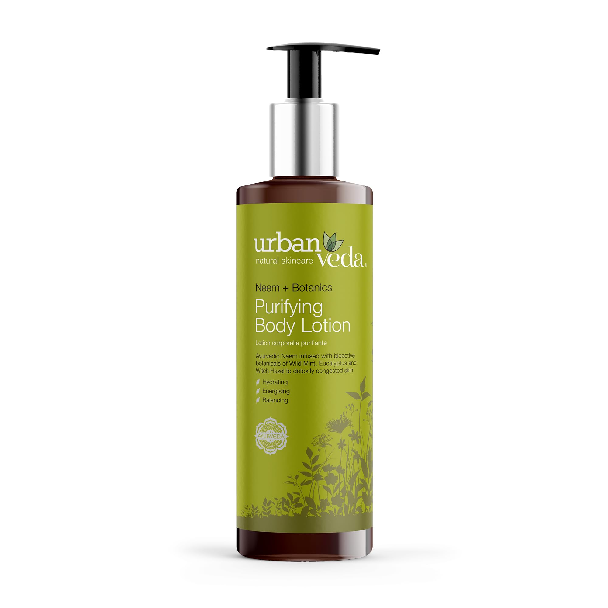 Urban Veda Purifying Neem Body Lotion for Oily & Acne-Prone Skin | Natural Moisturizer with Detoxifying Properties | Nourishing Care for Congested Skin | Perfect for Daily Skincare Routine & Post-Workout Refreshment