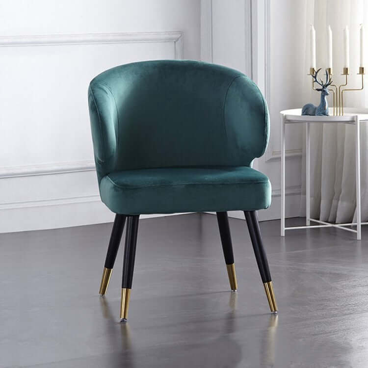 Mid-Century Modern Gray Velvet Upholstered Dining Chairs with Arms - Set of 2 for Dining Room, Kitchen, or Home Office - Comfortable & Stylish Seating Solution