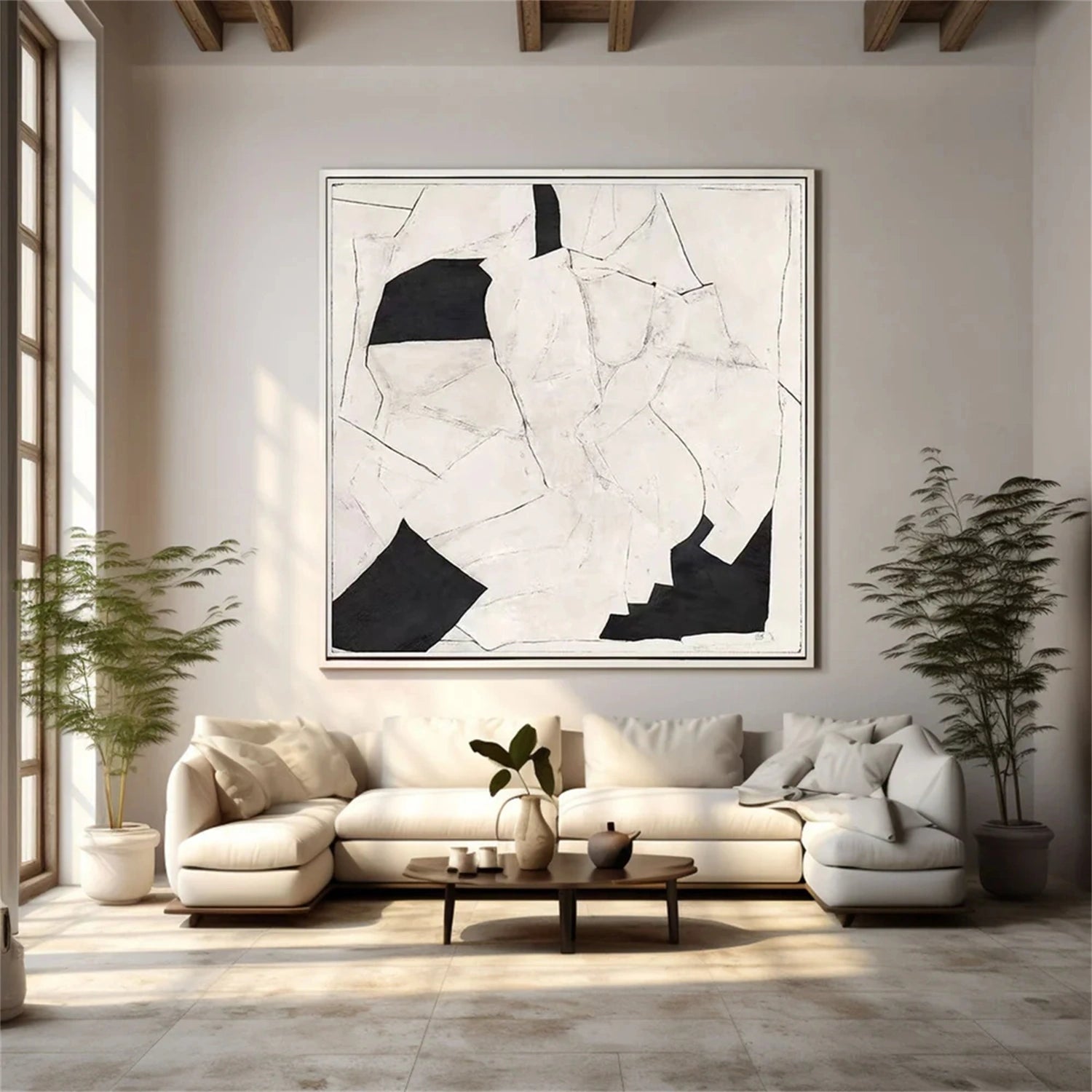 Abstract Tranquility Wall Art Canvas Print - Modern Home Decor for Living Room, Bedroom & Office #WS220 | Calming Abstract Painting for Meditation Spaces & Relaxation Areas