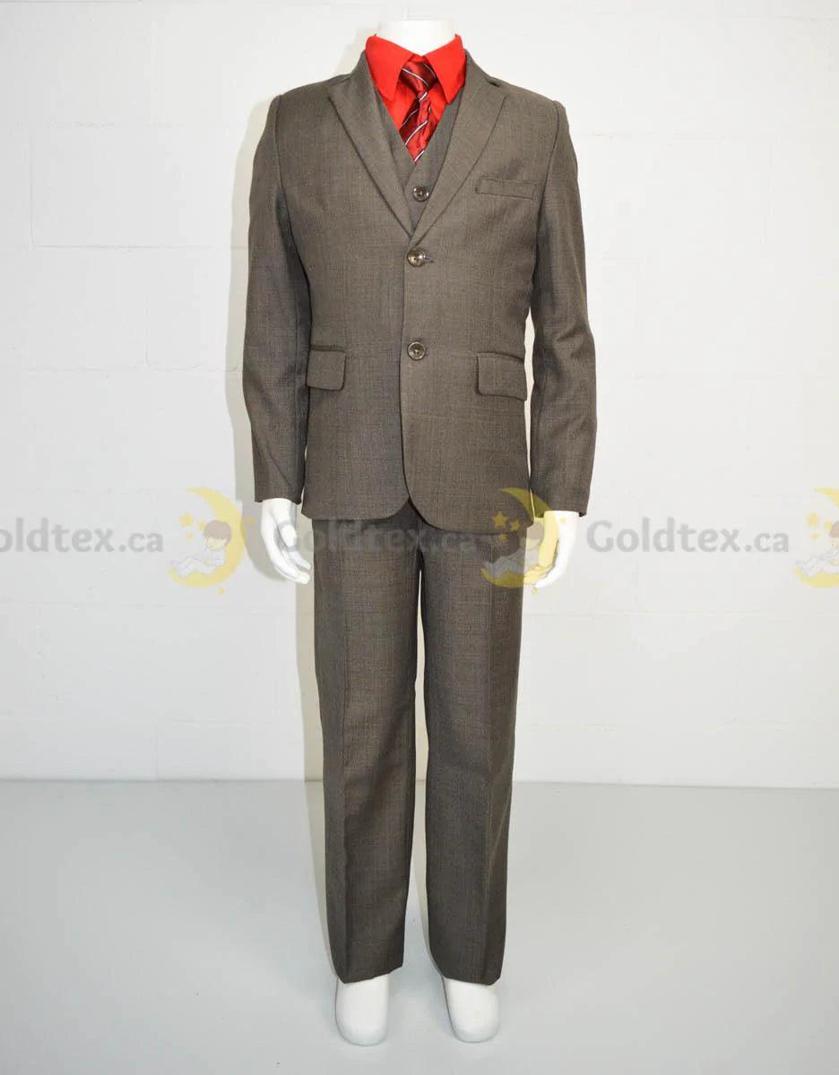 Johnson's Creation 5-Piece Grey Suit Set for Men - Premium Business Formal Attire | Wedding, Office & Special Occasion Outfit