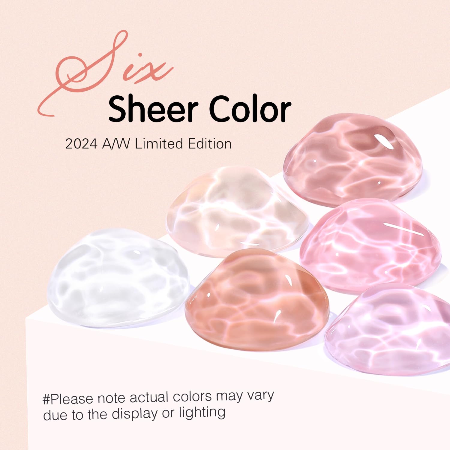 Nude Pink Gel Nail Polish Set - 6 Colors Sheer Milky White Jelly Gel Polish for All Seasons & Skin Tones | Neutral Soak Off LED Gel Nail Kit for DIY Manicure at Home | Perfect for Everyday Wear, Bridal Nails & Special Occasions