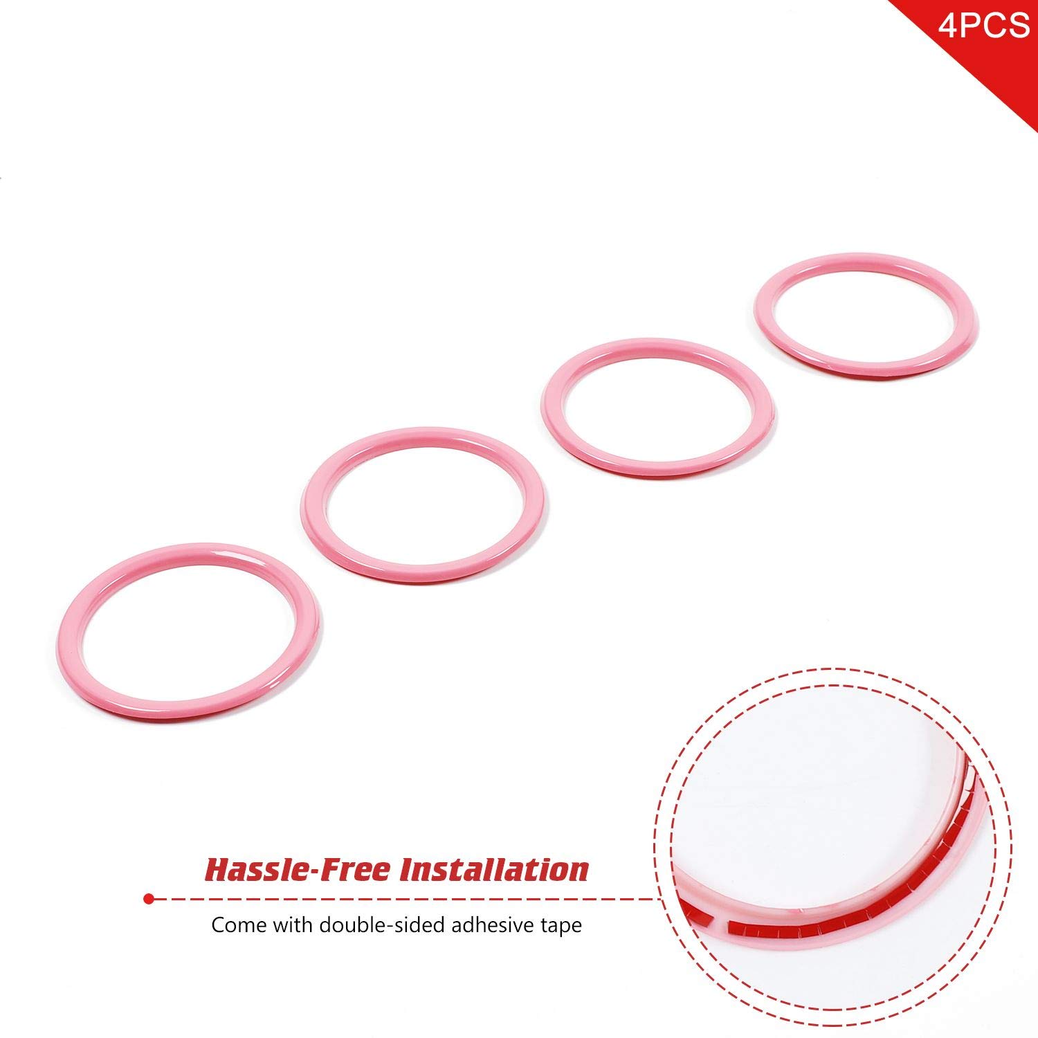JeCar Pink Interior Trim Kit for Jeep Wrangler 2018-2023 JL - Dashboard & AC Vent Rings Accessories | Upgrade Your Ride's Style & Protection